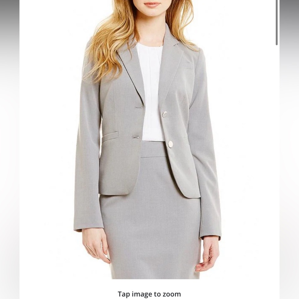 Calvin Klein Grey Skirt Suit